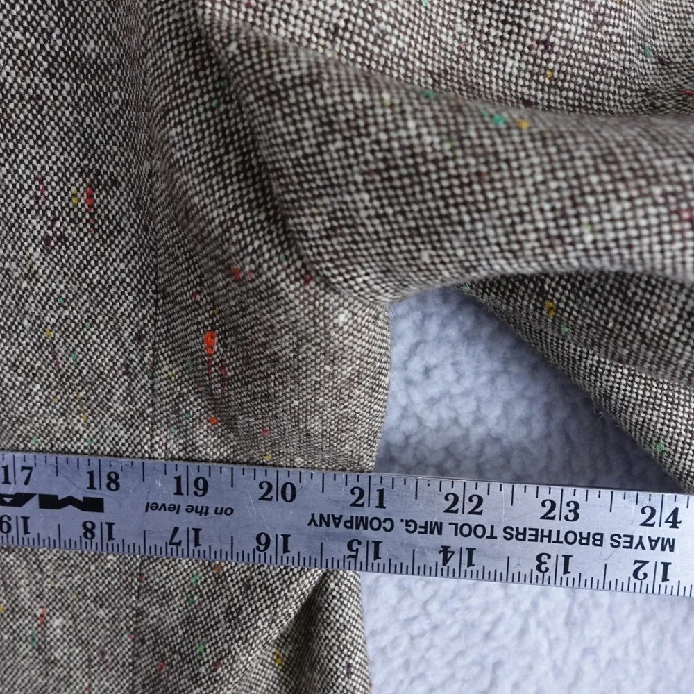 Alamo Moda Hombre Mens 42R Western Tweed‎ Blazer Brown Faux Leather Yoke Elbows